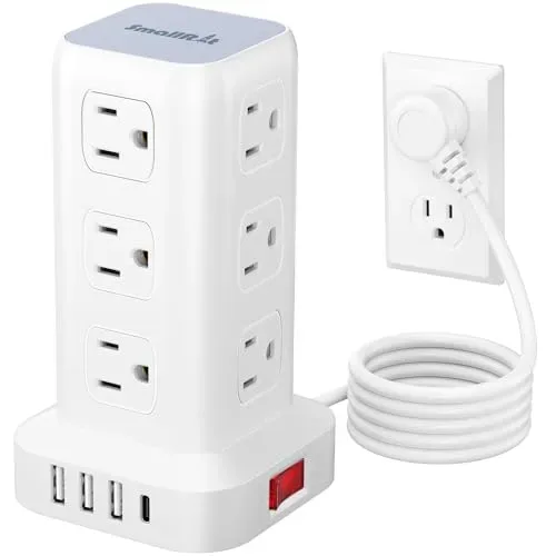 SMALLRT 17-in-1 Colorful Power Strip Tower